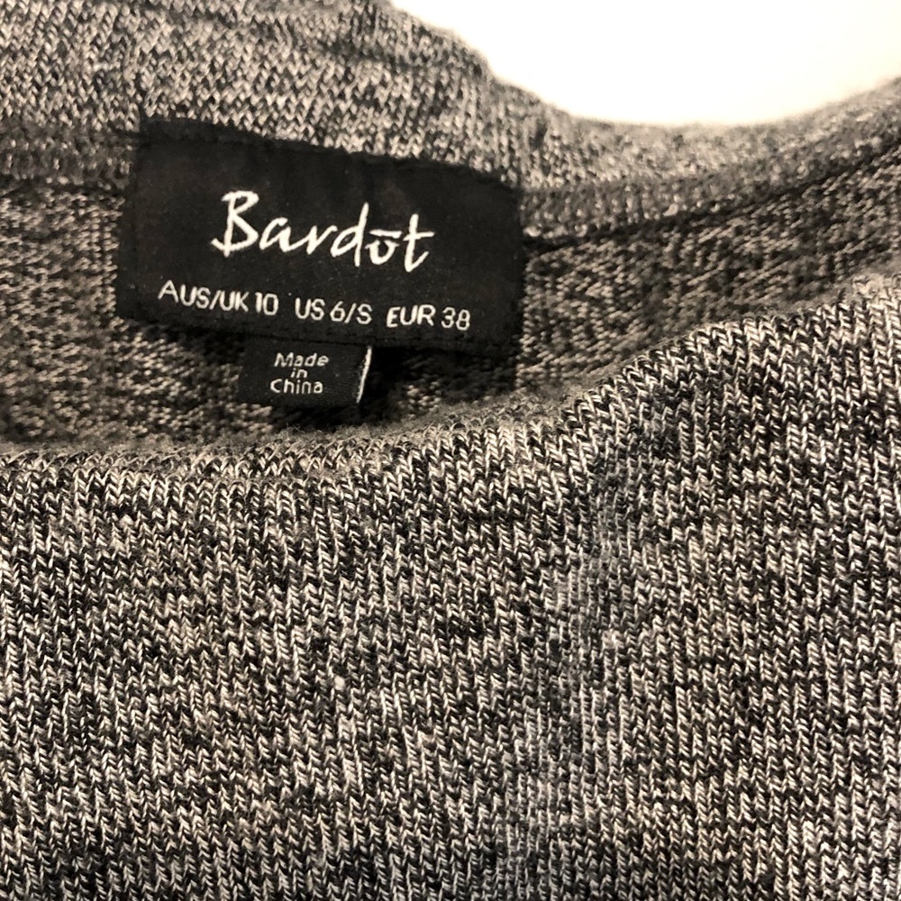 Bardot Grey Long Sleeve Bodysuit with Ruffle - Picture 4 of 5